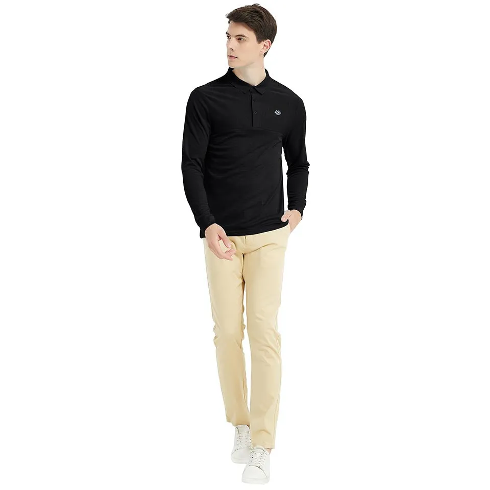 Men's long-sleeved sports Polo shirt