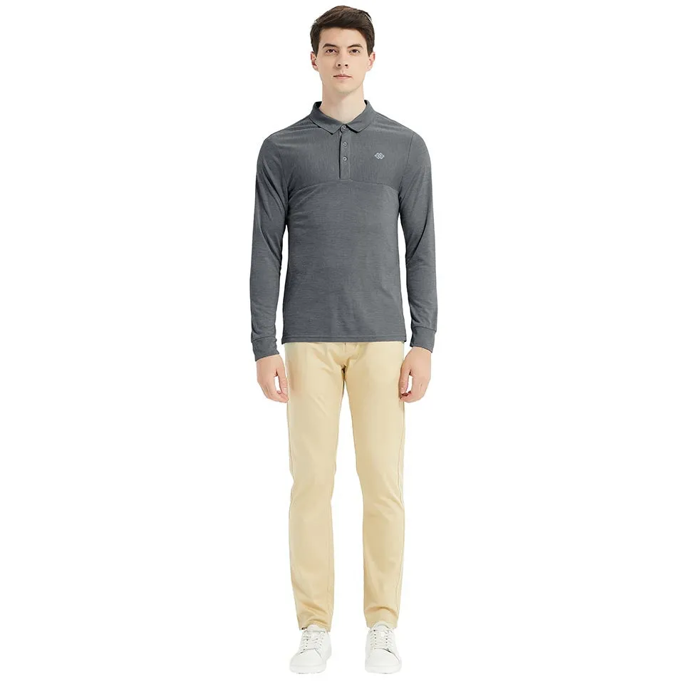 Men's long-sleeved sports Polo shirt