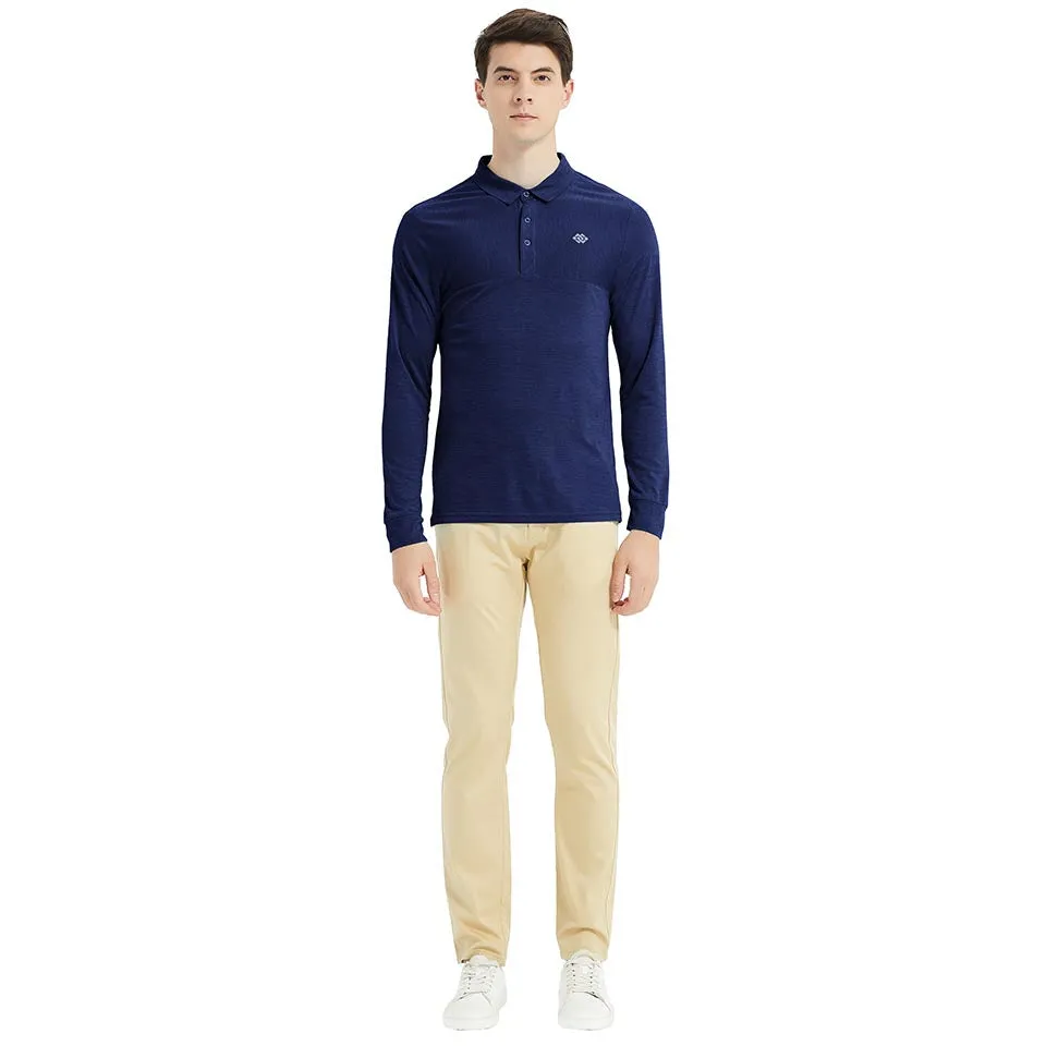 Men's long-sleeved sports Polo shirt