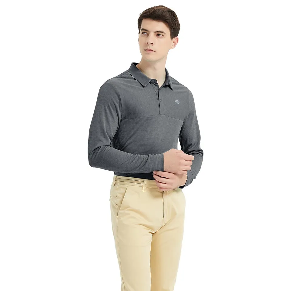 Men's long-sleeved sports Polo shirt