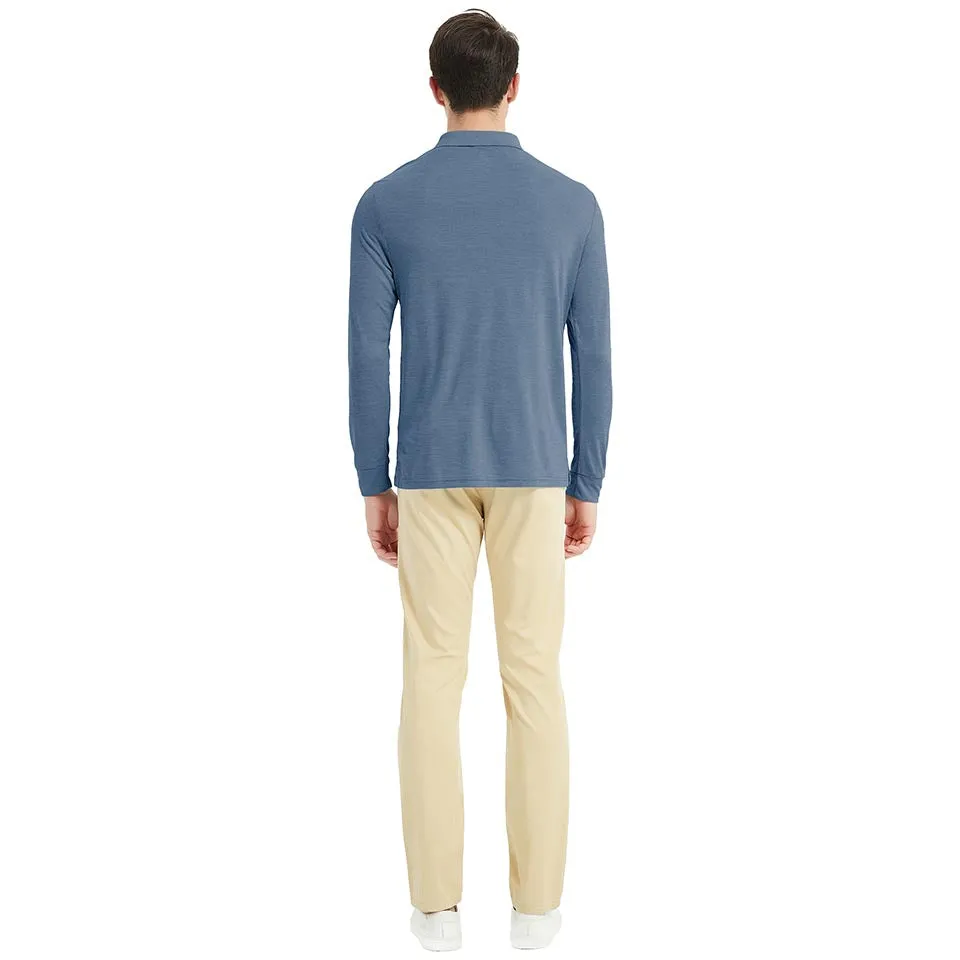 Men's long-sleeved sports Polo shirt