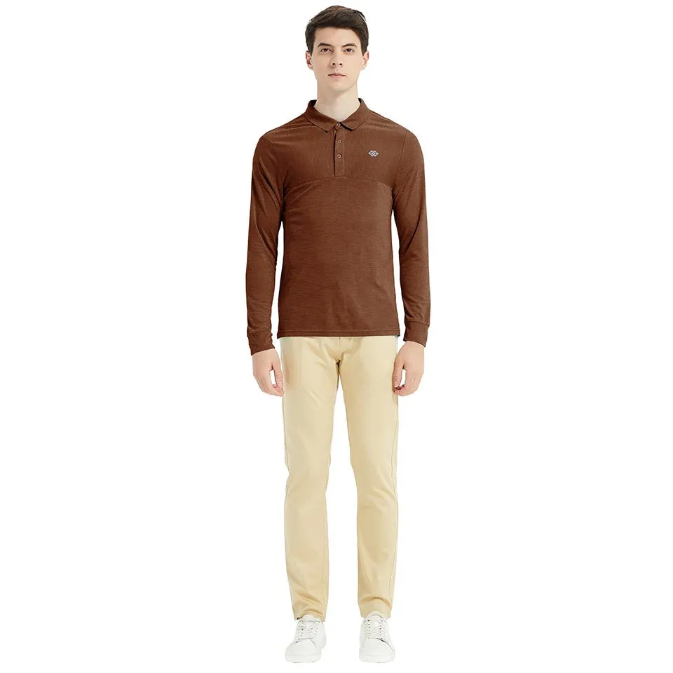 Men's long-sleeved sports Polo shirt