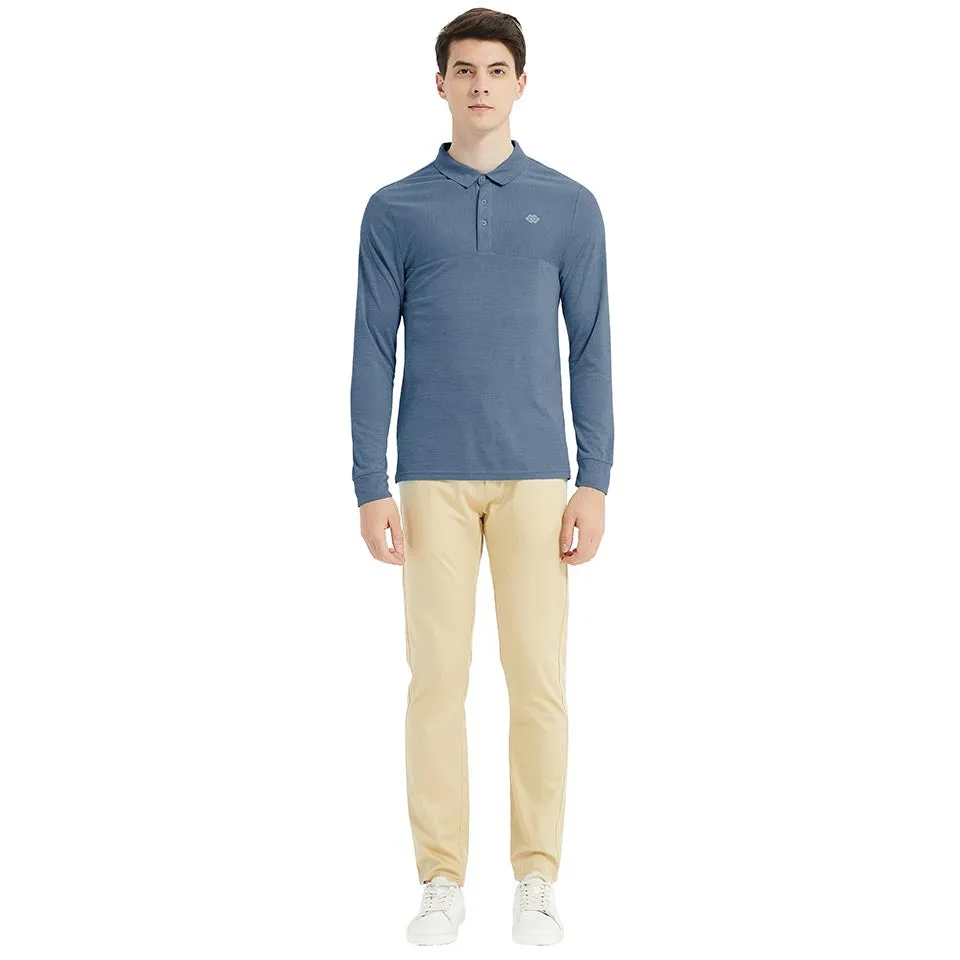 Men's long-sleeved sports Polo shirt