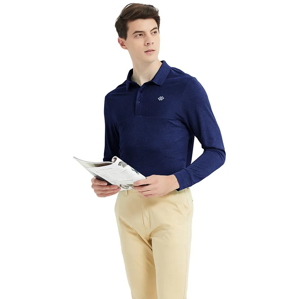 Men's long-sleeved sports Polo shirt