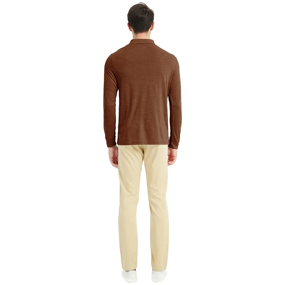 Men's long-sleeved sports Polo shirt
