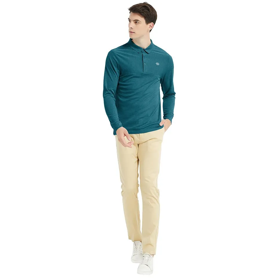 Men's long-sleeved sports Polo shirt