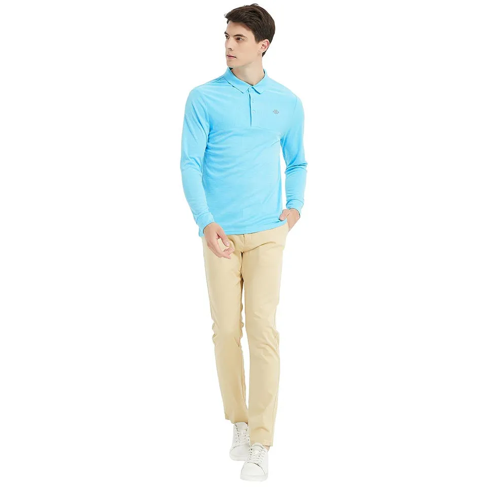 Men's long-sleeved sports Polo shirt