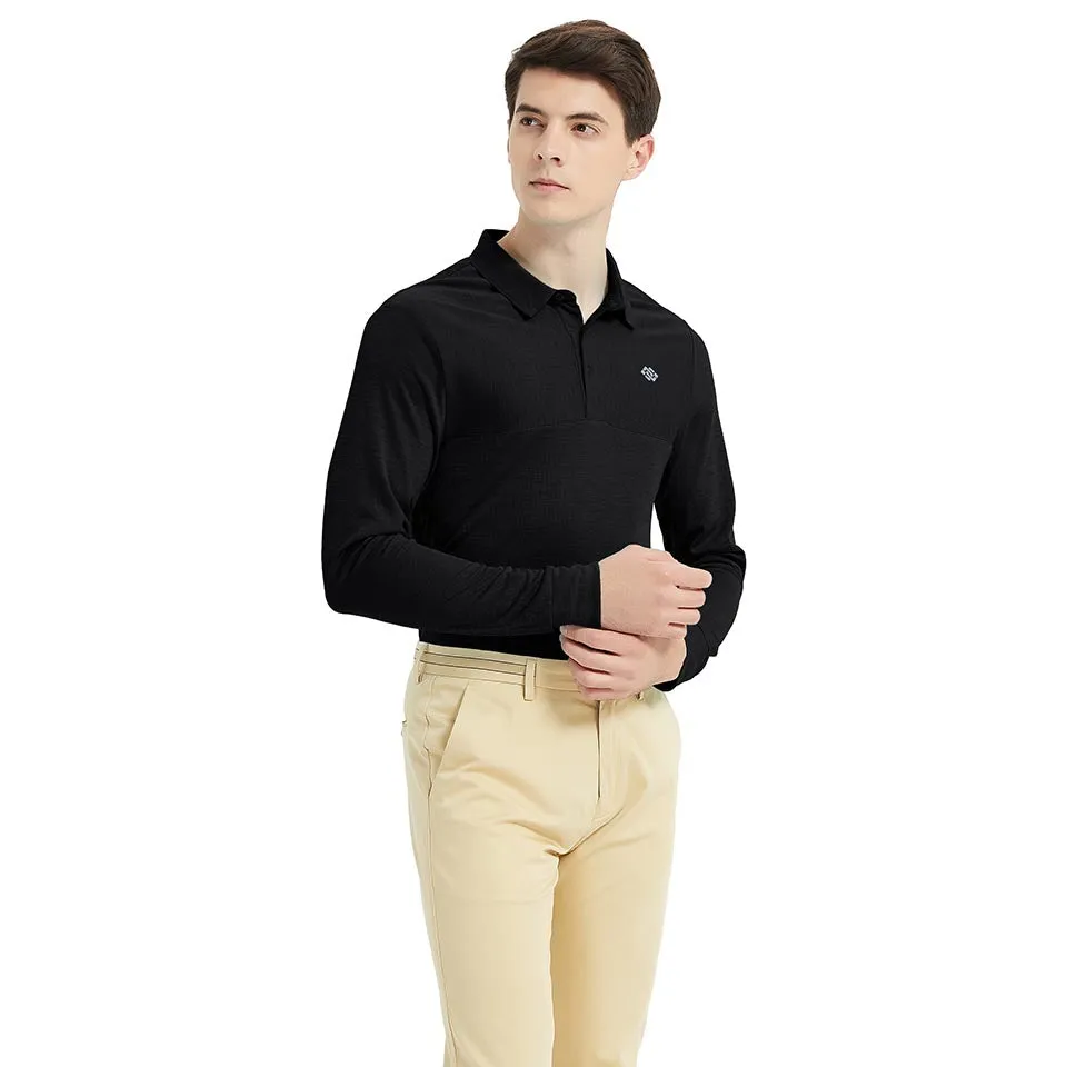 Men's long-sleeved sports Polo shirt