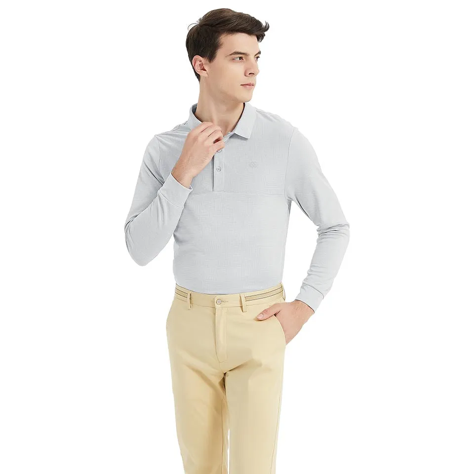 Men's long-sleeved sports Polo shirt