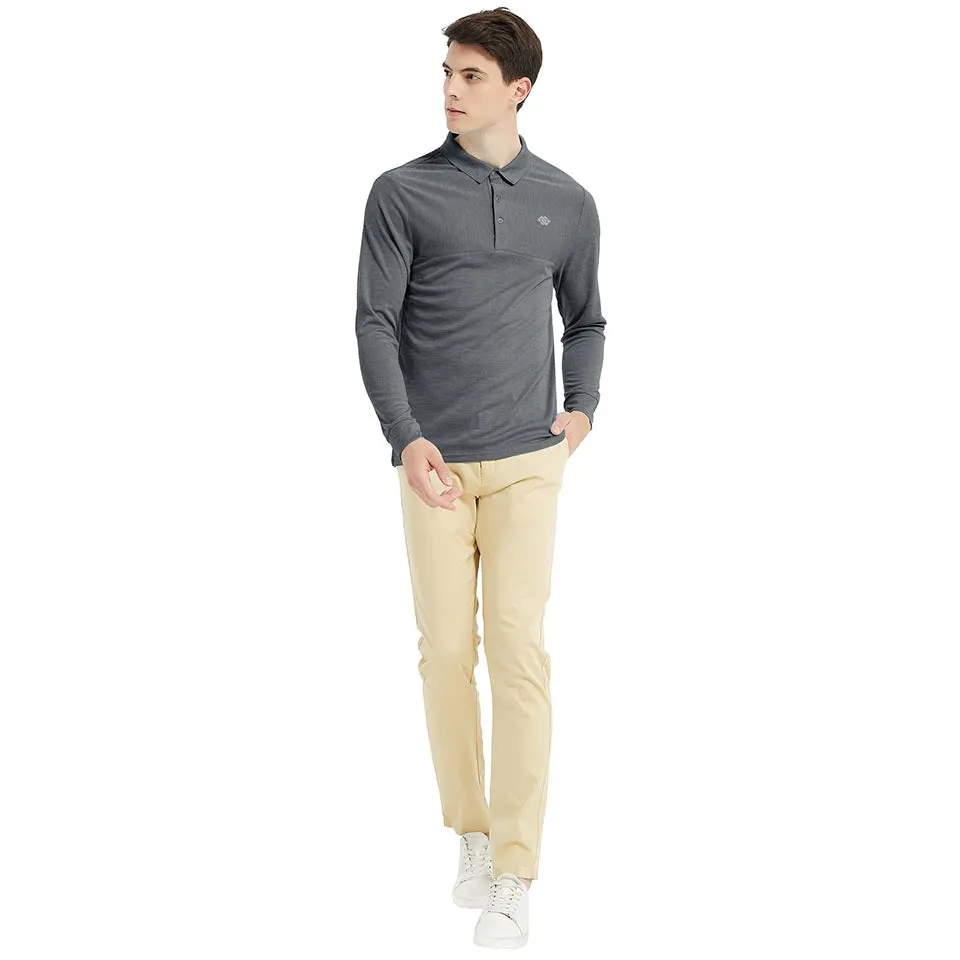 Men's long-sleeved sports Polo shirt