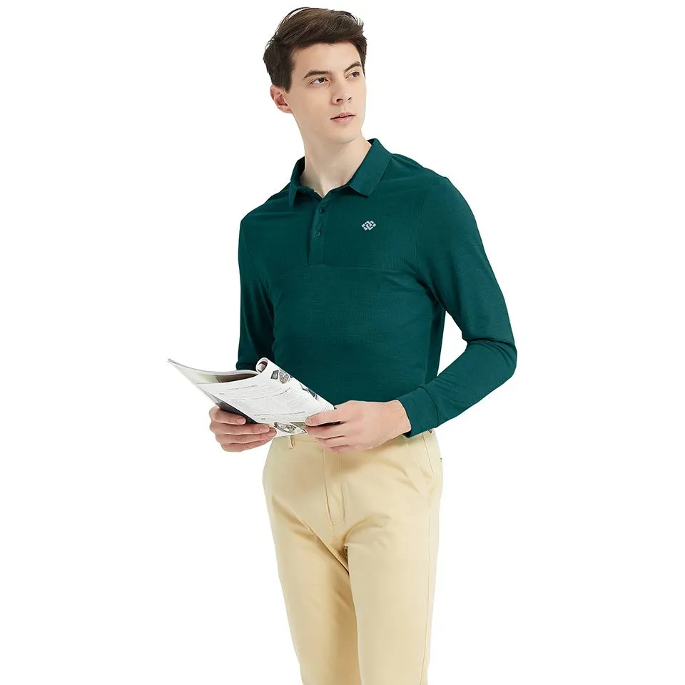 Men's long-sleeved sports Polo shirt