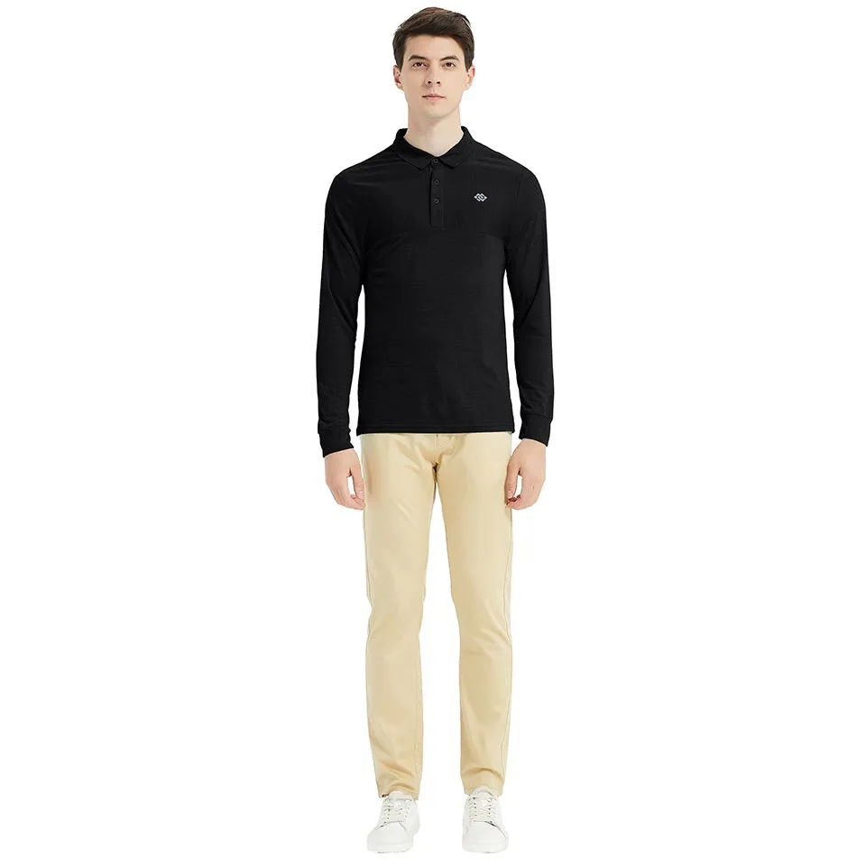 Men's long-sleeved sports Polo shirt