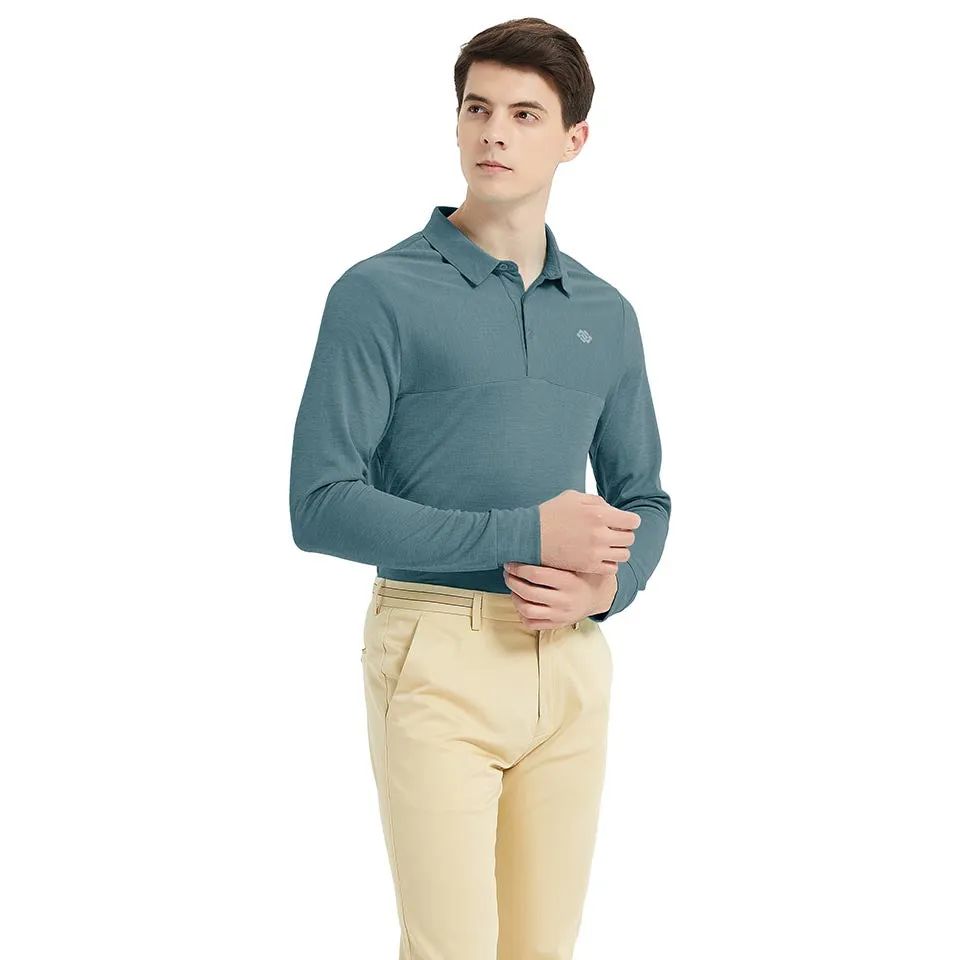 Men's long-sleeved sports Polo shirt