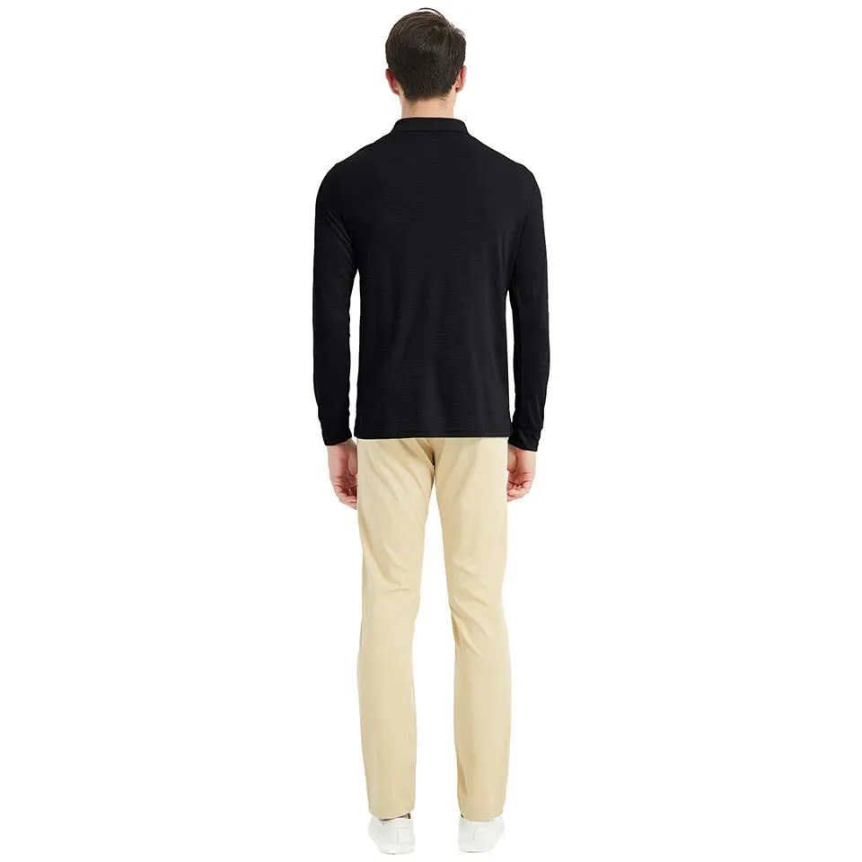 Men's long-sleeved sports Polo shirt