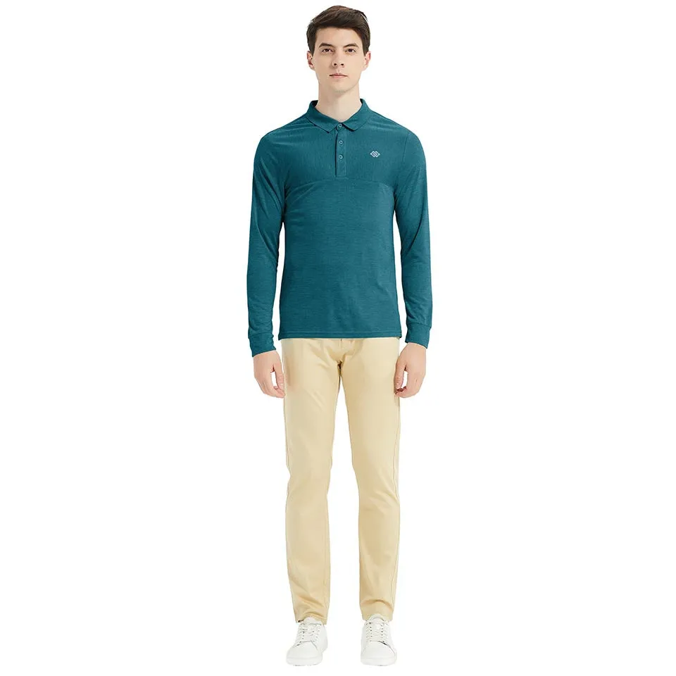 Men's long-sleeved sports Polo shirt