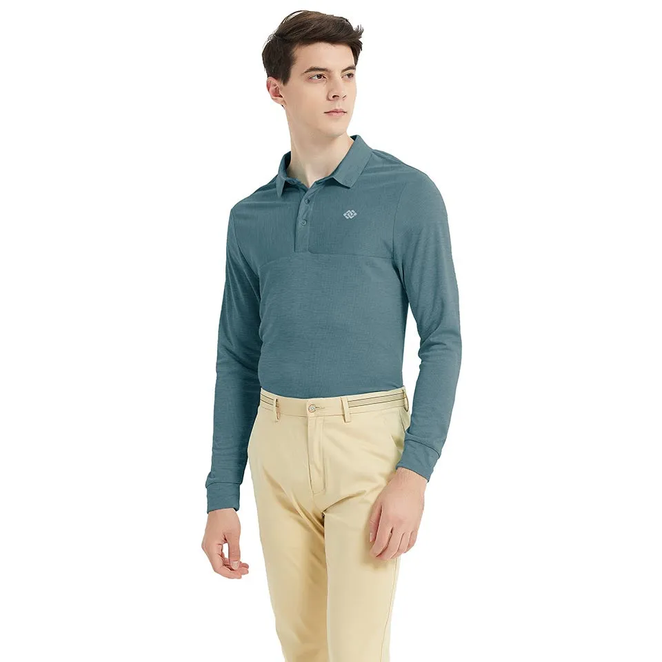 Men's long-sleeved sports Polo shirt
