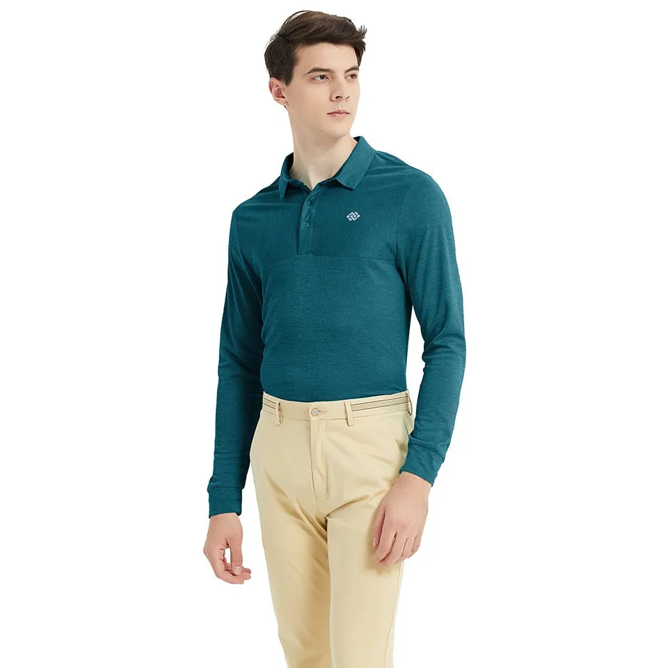 Men's long-sleeved sports Polo shirt