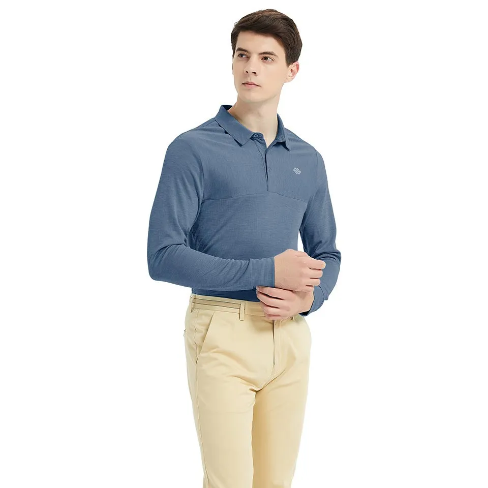 Men's long-sleeved sports Polo shirt
