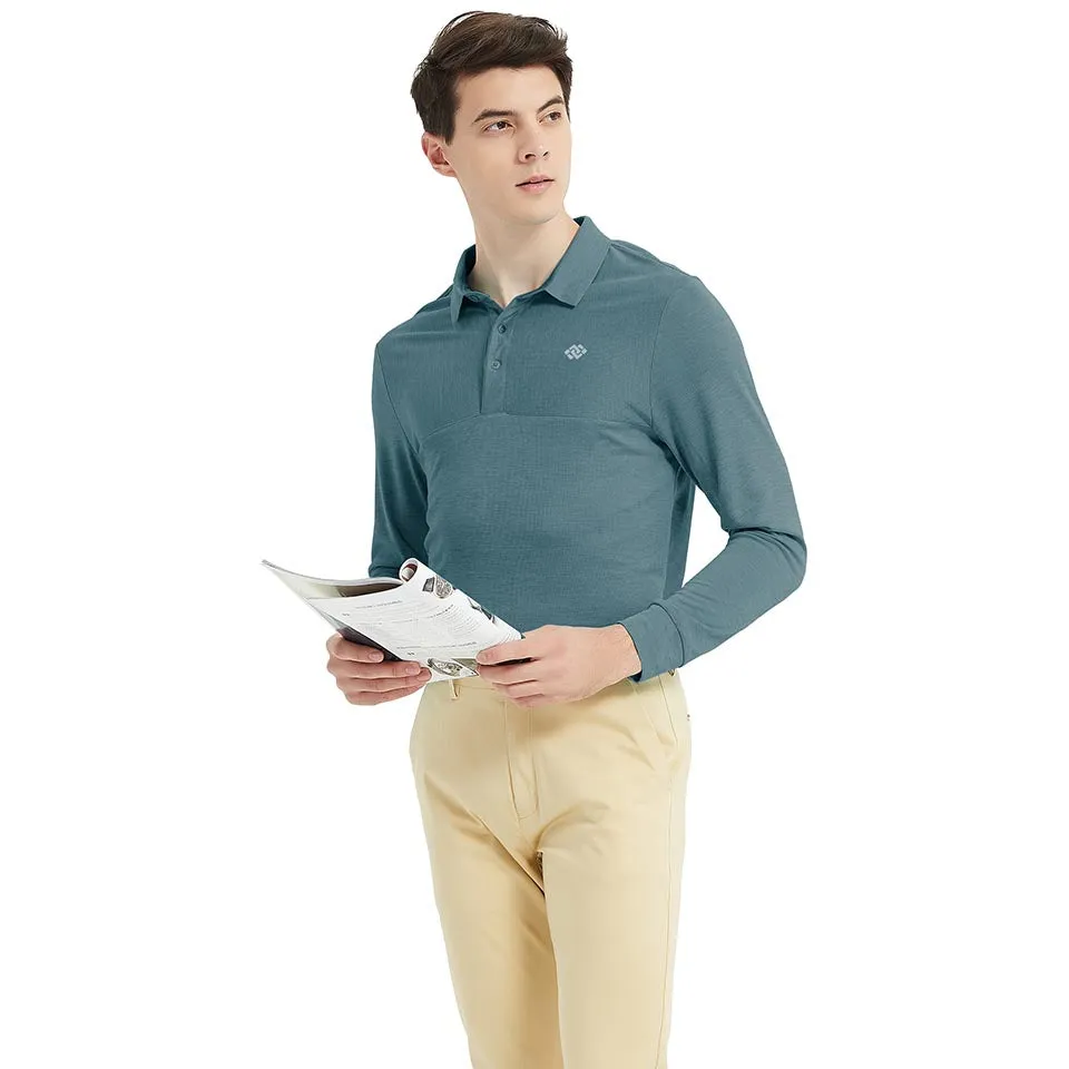 Men's long-sleeved sports Polo shirt