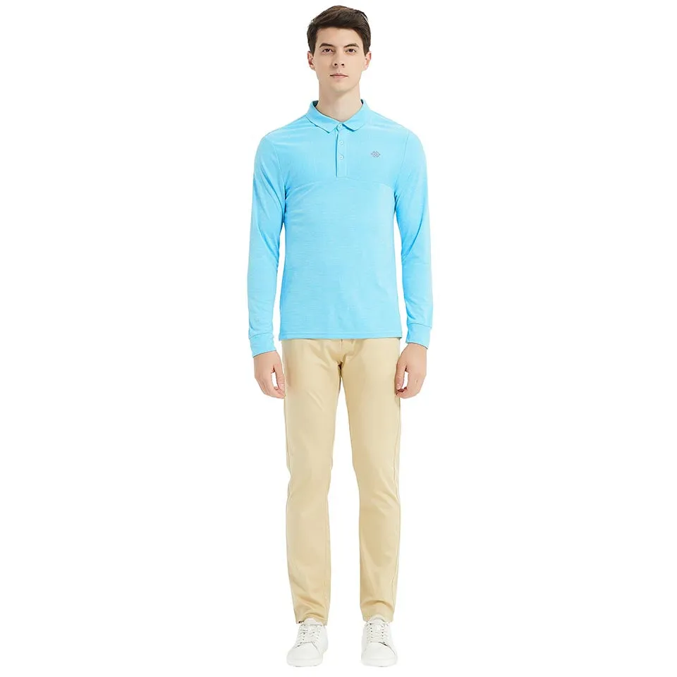 Men's long-sleeved sports Polo shirt