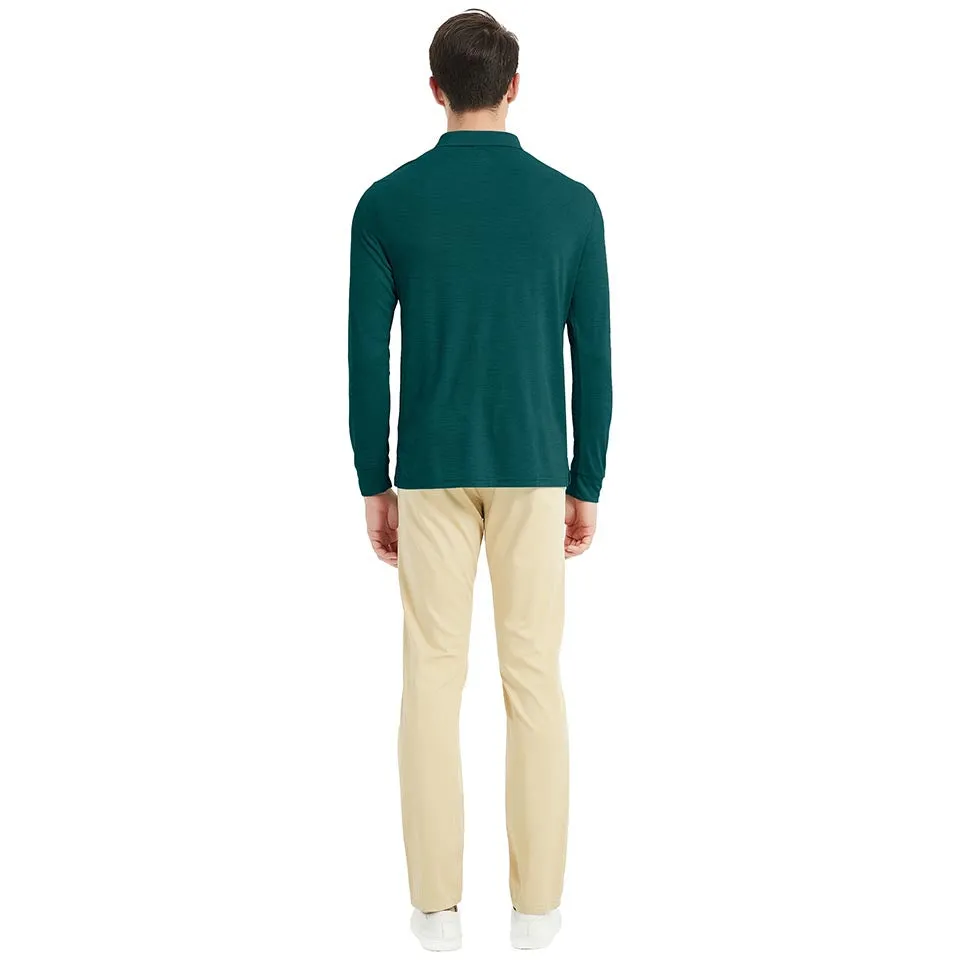Men's long-sleeved sports Polo shirt
