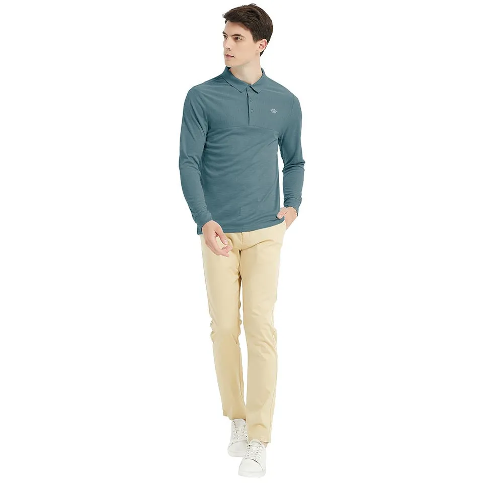 Men's long-sleeved sports Polo shirt
