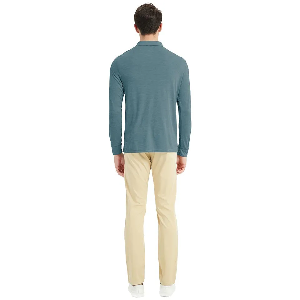 Men's long-sleeved sports Polo shirt