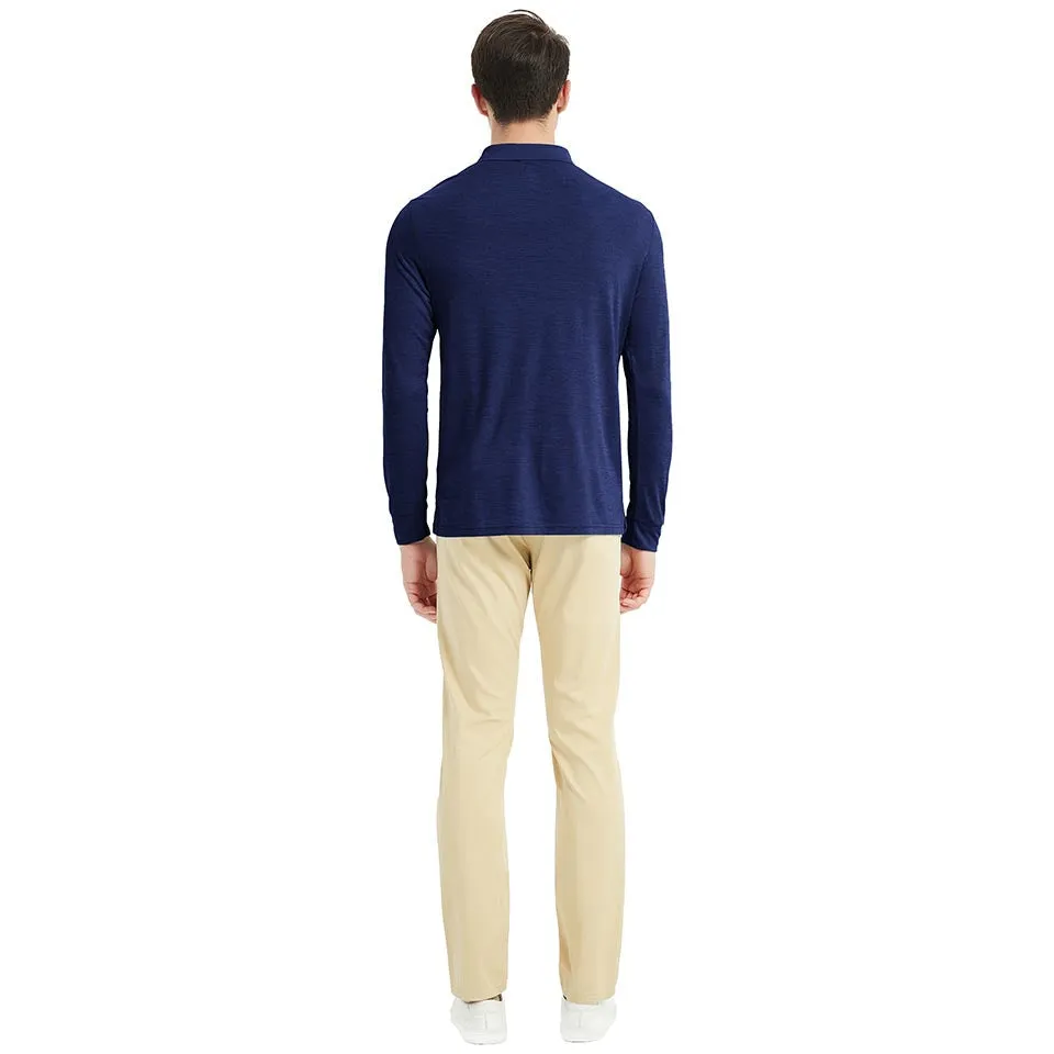 Men's long-sleeved sports Polo shirt