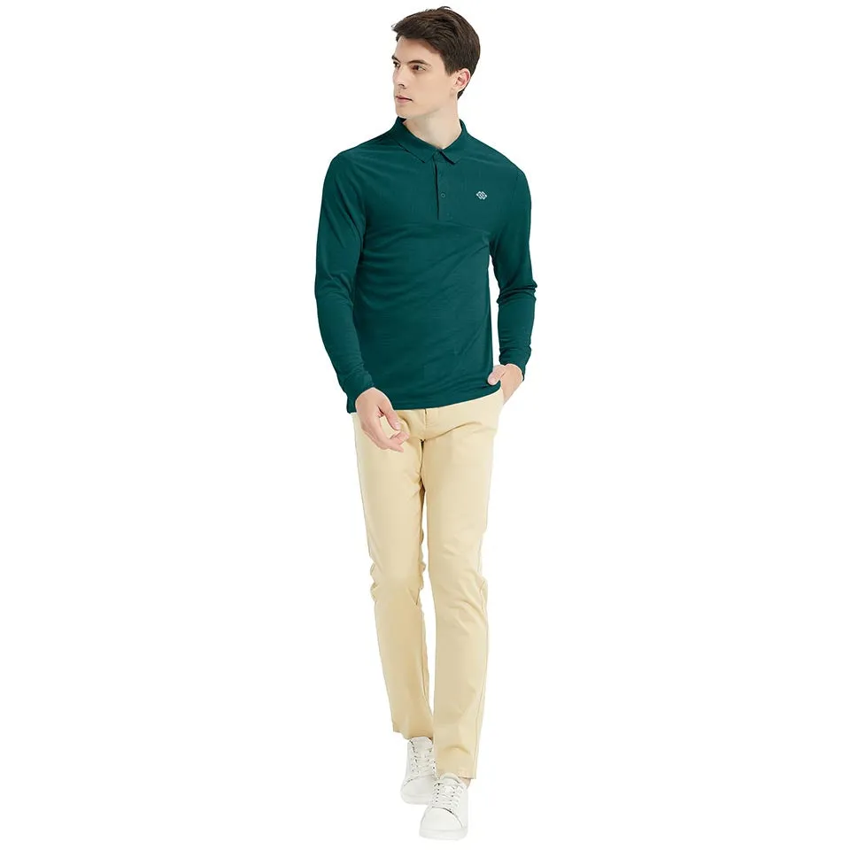 Men's long-sleeved sports Polo shirt