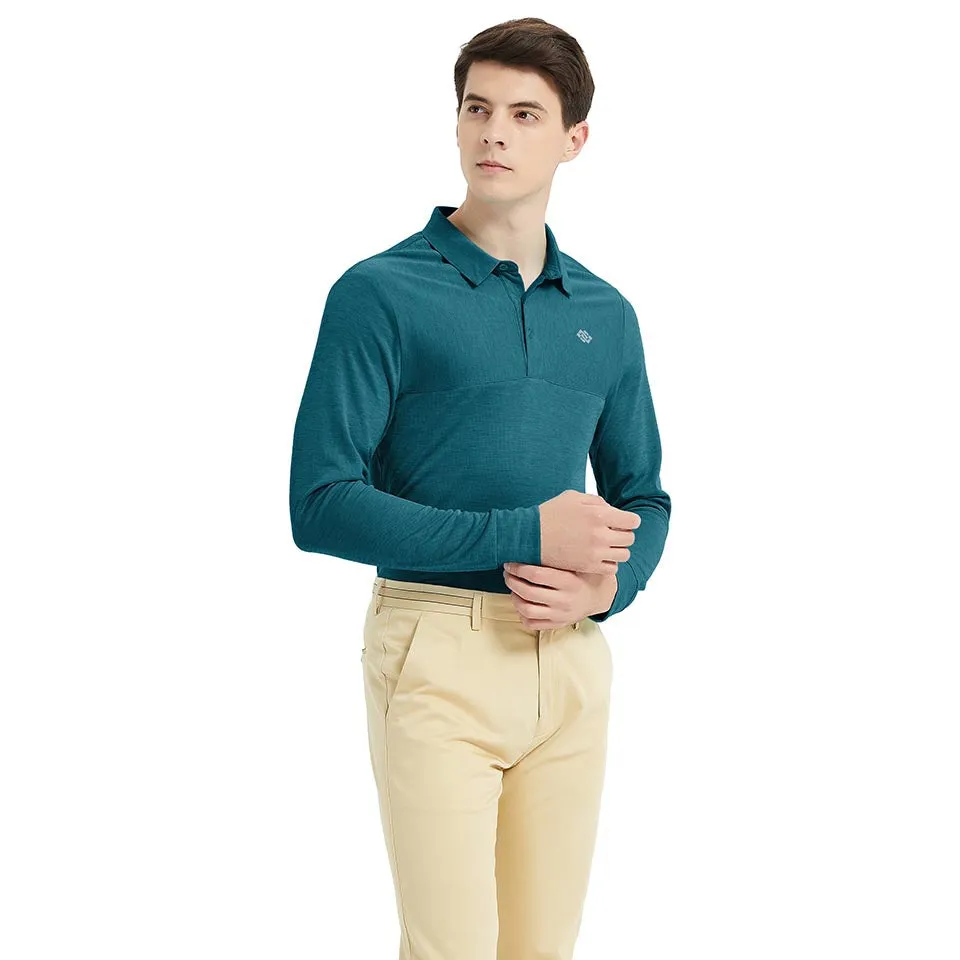 Men's long-sleeved sports Polo shirt