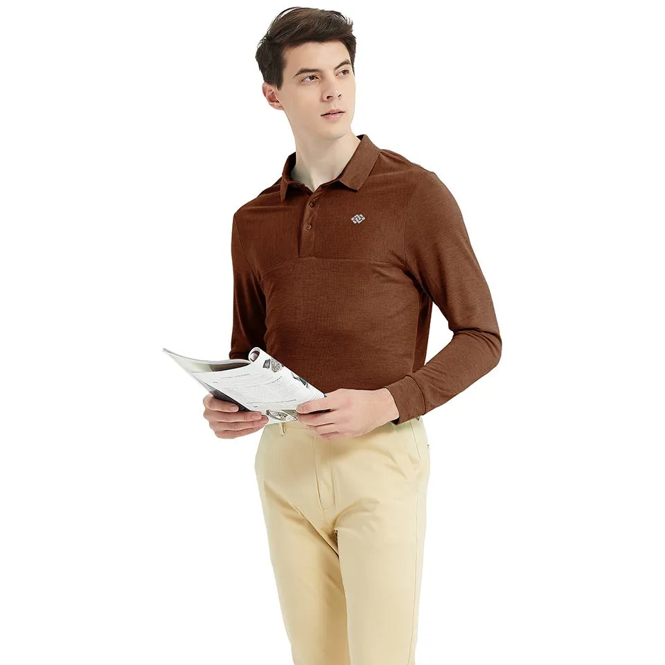 Men's long-sleeved sports Polo shirt