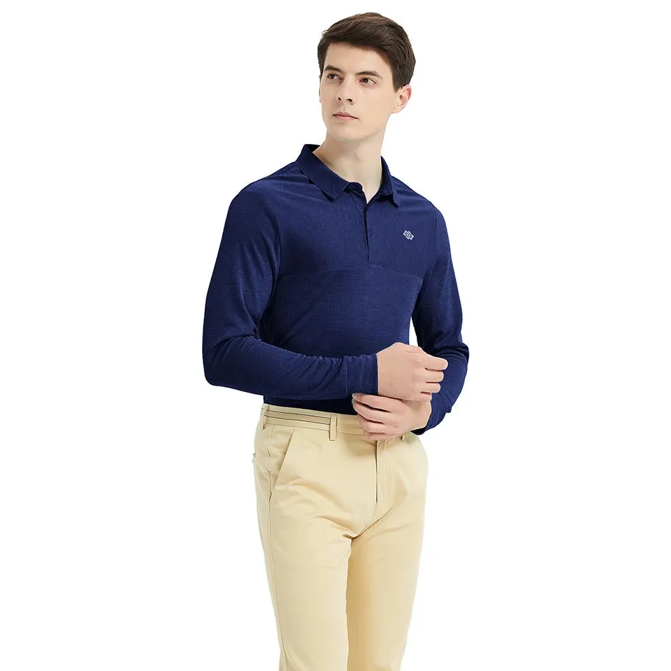 Men's long-sleeved sports Polo shirt