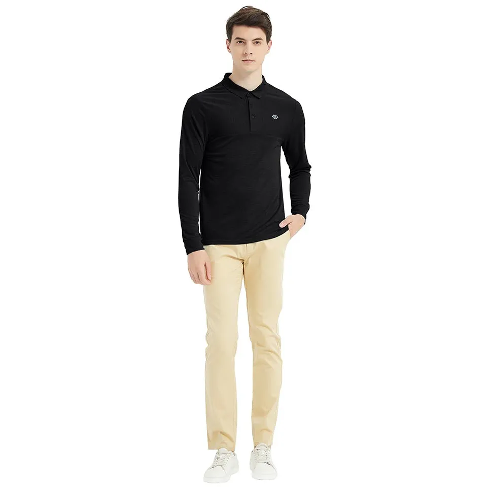 Men's long-sleeved sports Polo shirt
