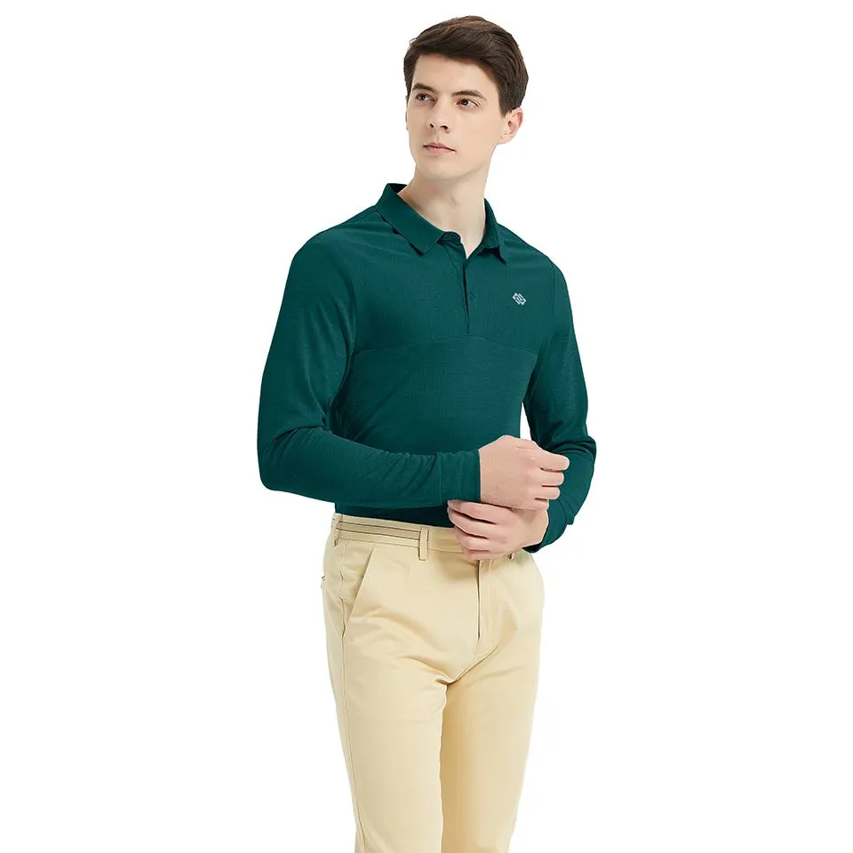 Men's long-sleeved sports Polo shirt