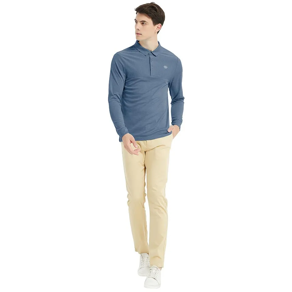 Men's long-sleeved sports Polo shirt