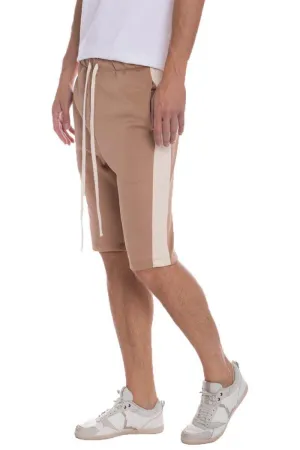Mens Long Sports Shorts Mocha / Sand