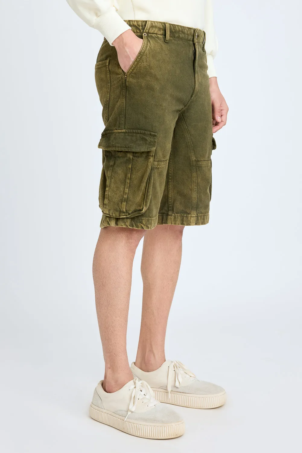 Men's Olive Cargo Shorts
