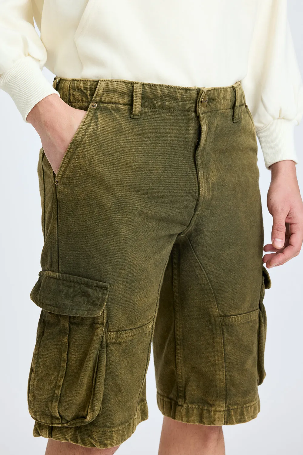 Men's Olive Cargo Shorts