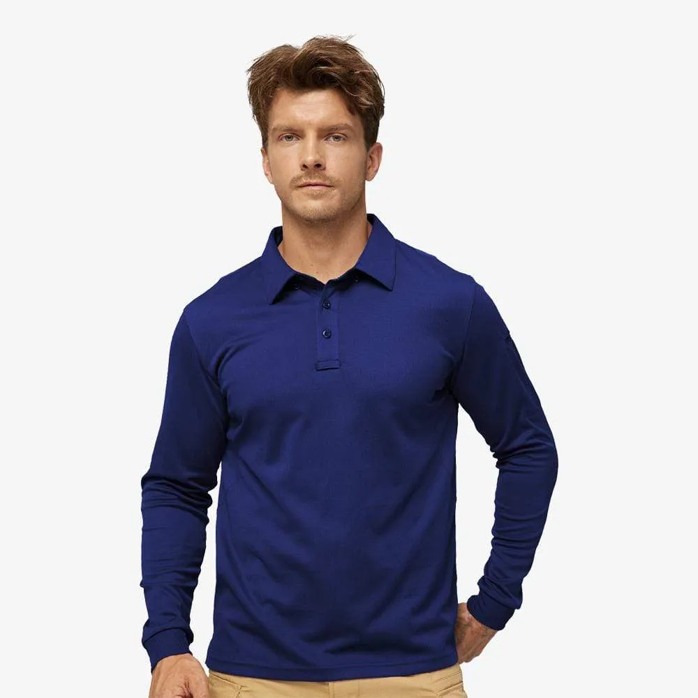 Men's Outdoor Tactical Long Sleeve Polo Shirts Quick Dry