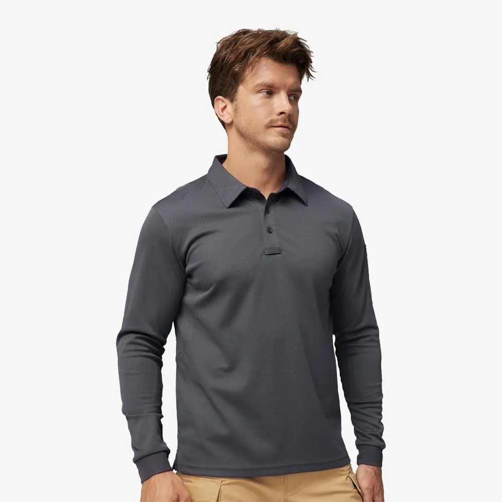 Men's Outdoor Tactical Long Sleeve Polo Shirts Quick Dry