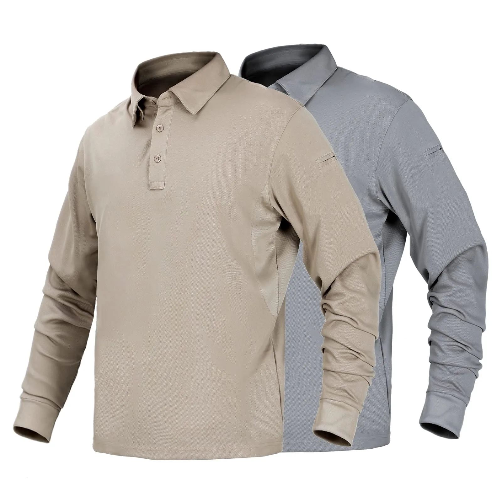 Men's Outdoor Tactical Long Sleeve Polo Shirts Quick Dry