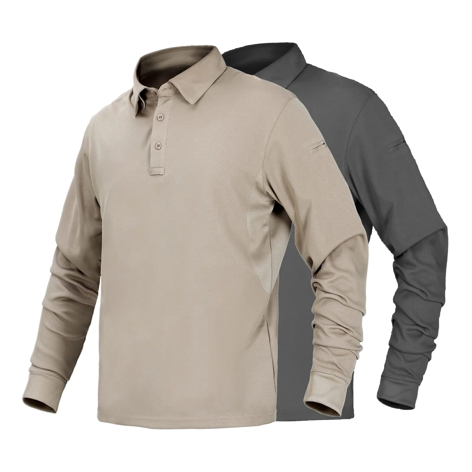 Men's Outdoor Tactical Long Sleeve Polo Shirts Quick Dry