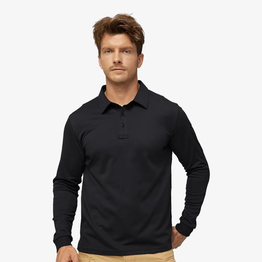 Men's Outdoor Tactical Long Sleeve Polo Shirts Quick Dry