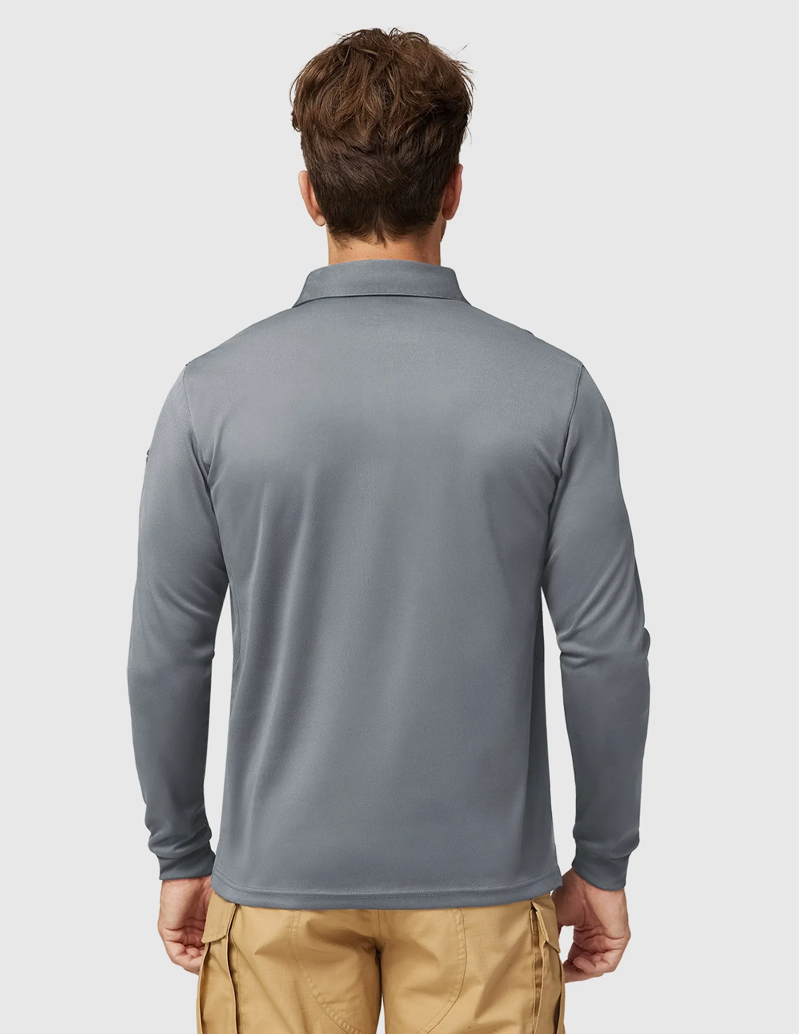 Men's Outdoor Tactical Long Sleeve Polo Shirts Quick Dry