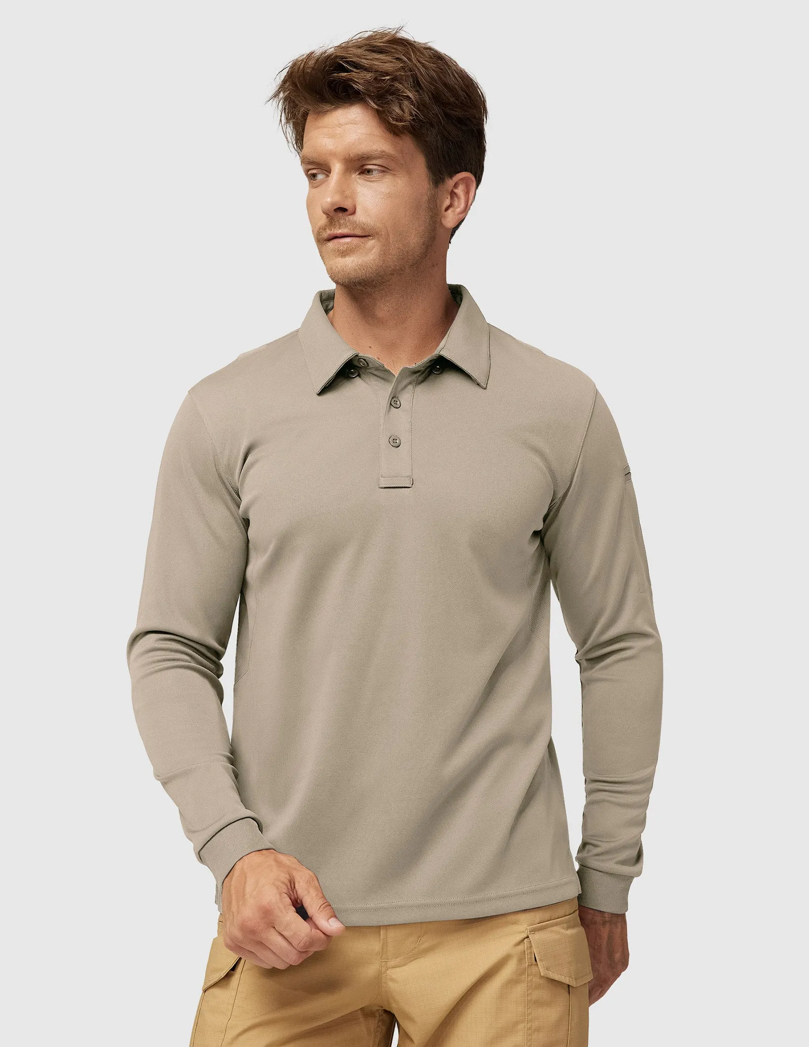 Men's Outdoor Tactical Long Sleeve Polo Shirts Quick Dry