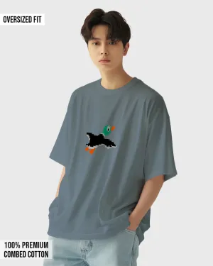 Mens Oversized Tshirt Gaming Duck Hunt