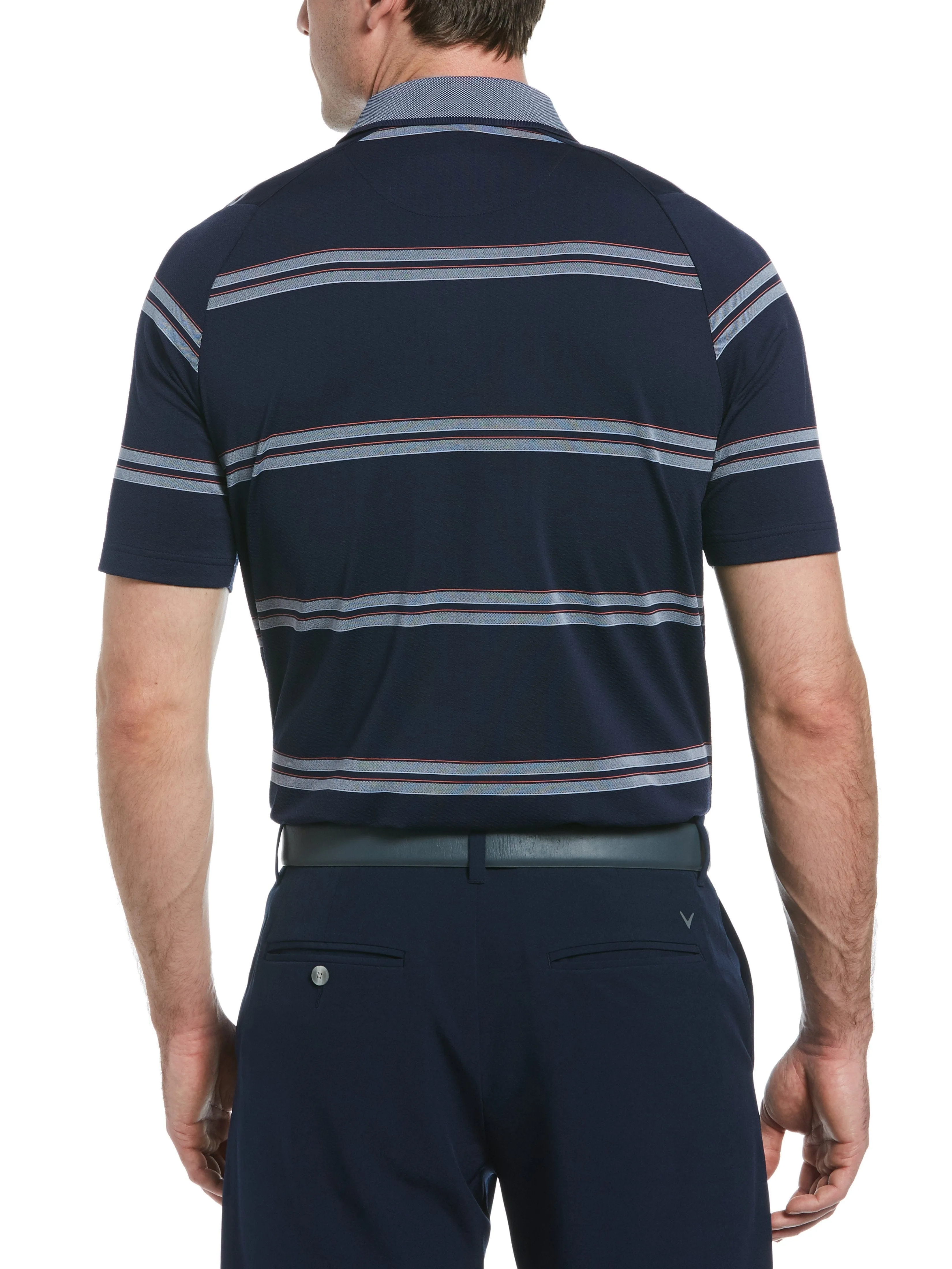 Mens Oxford Stripe Polo