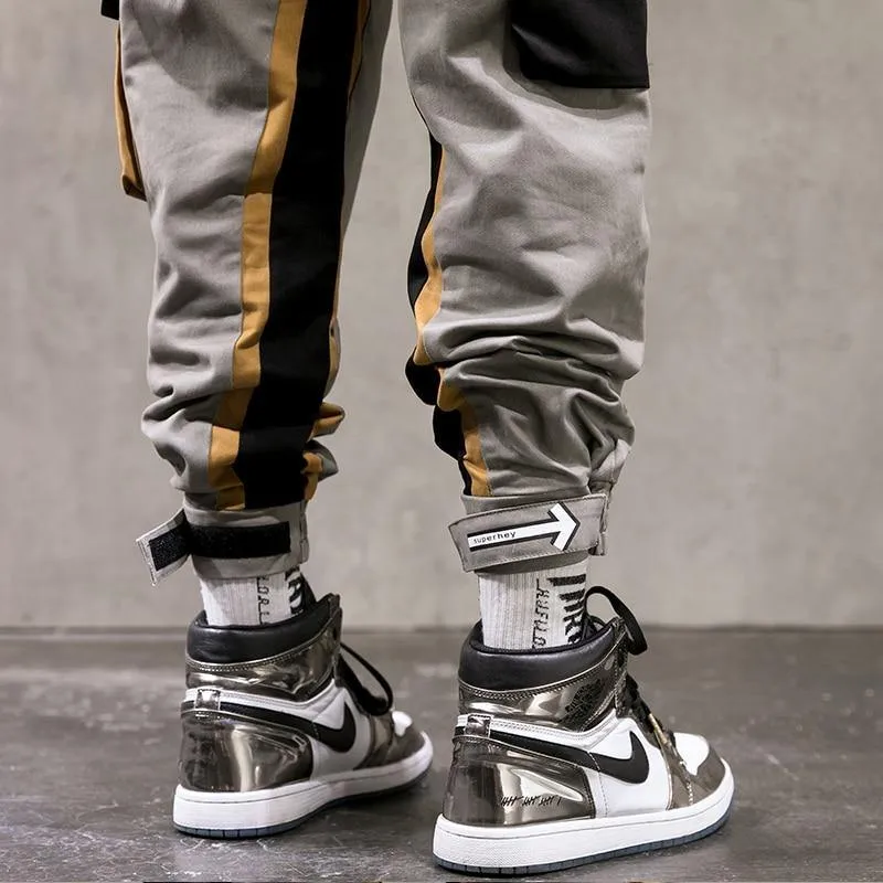Men's Patchwork Side Pockets Cargo Pants