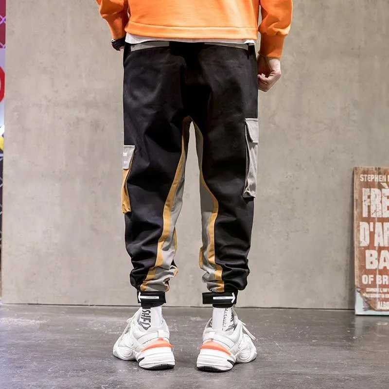 Men's Patchwork Side Pockets Cargo Pants