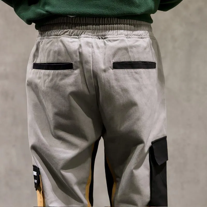 Men's Patchwork Side Pockets Cargo Pants